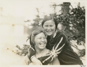 Image of Miriam  and girl from Okak